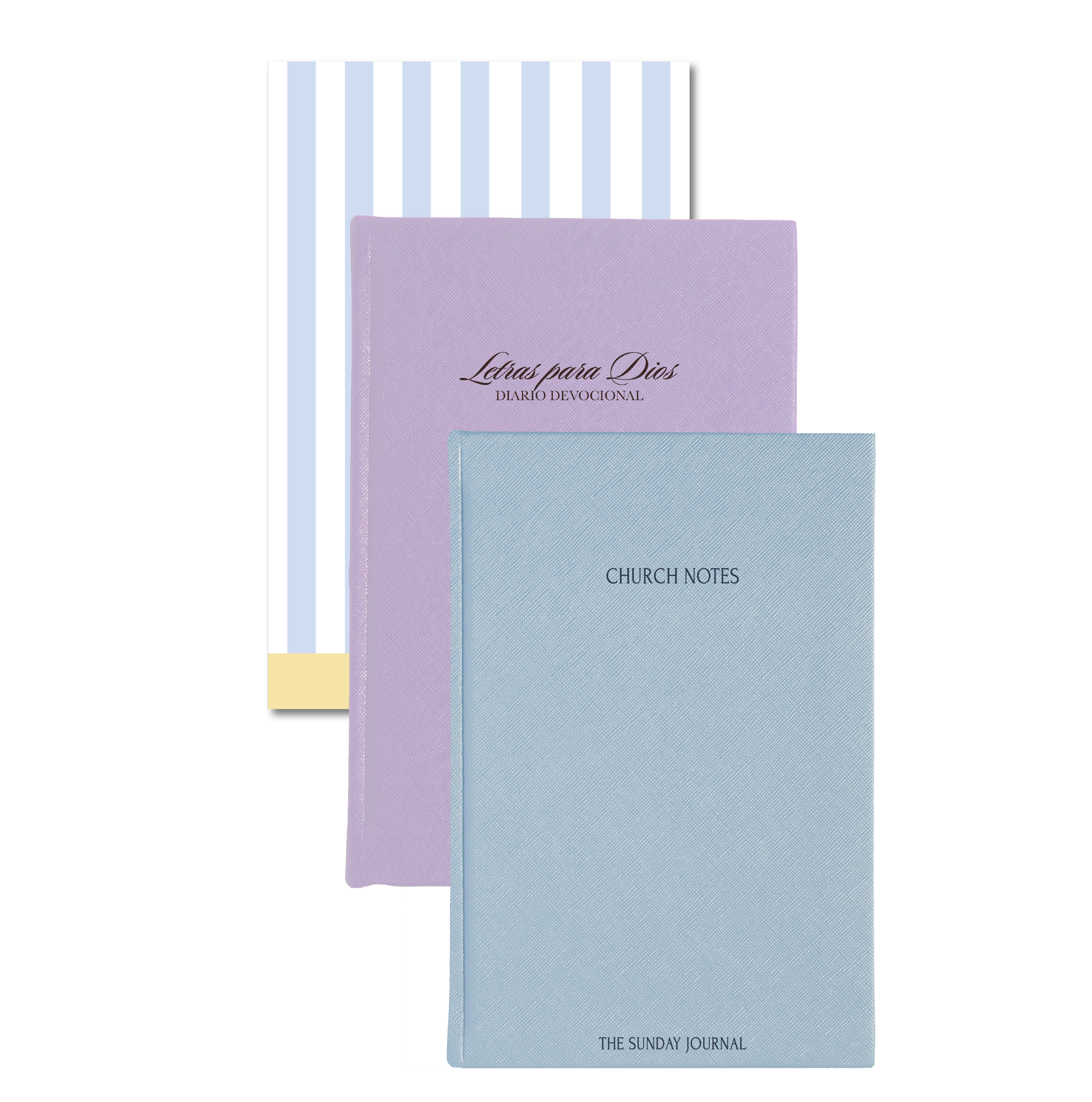 Church Notes Sky Blue + Letras para Dios + Libro de Stickers