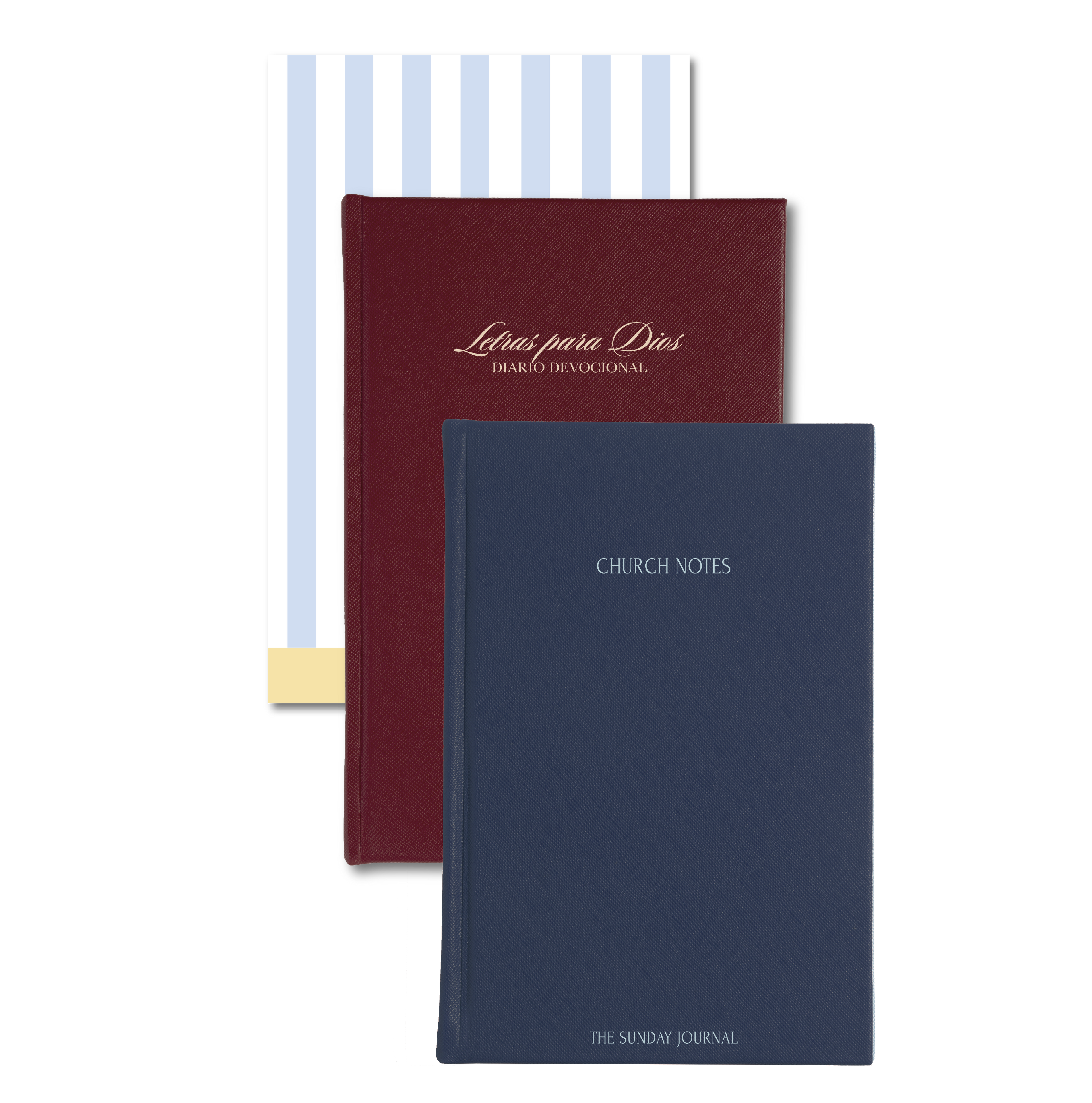 Church Notes Navy + Letras para Dios + Libro de Stickers