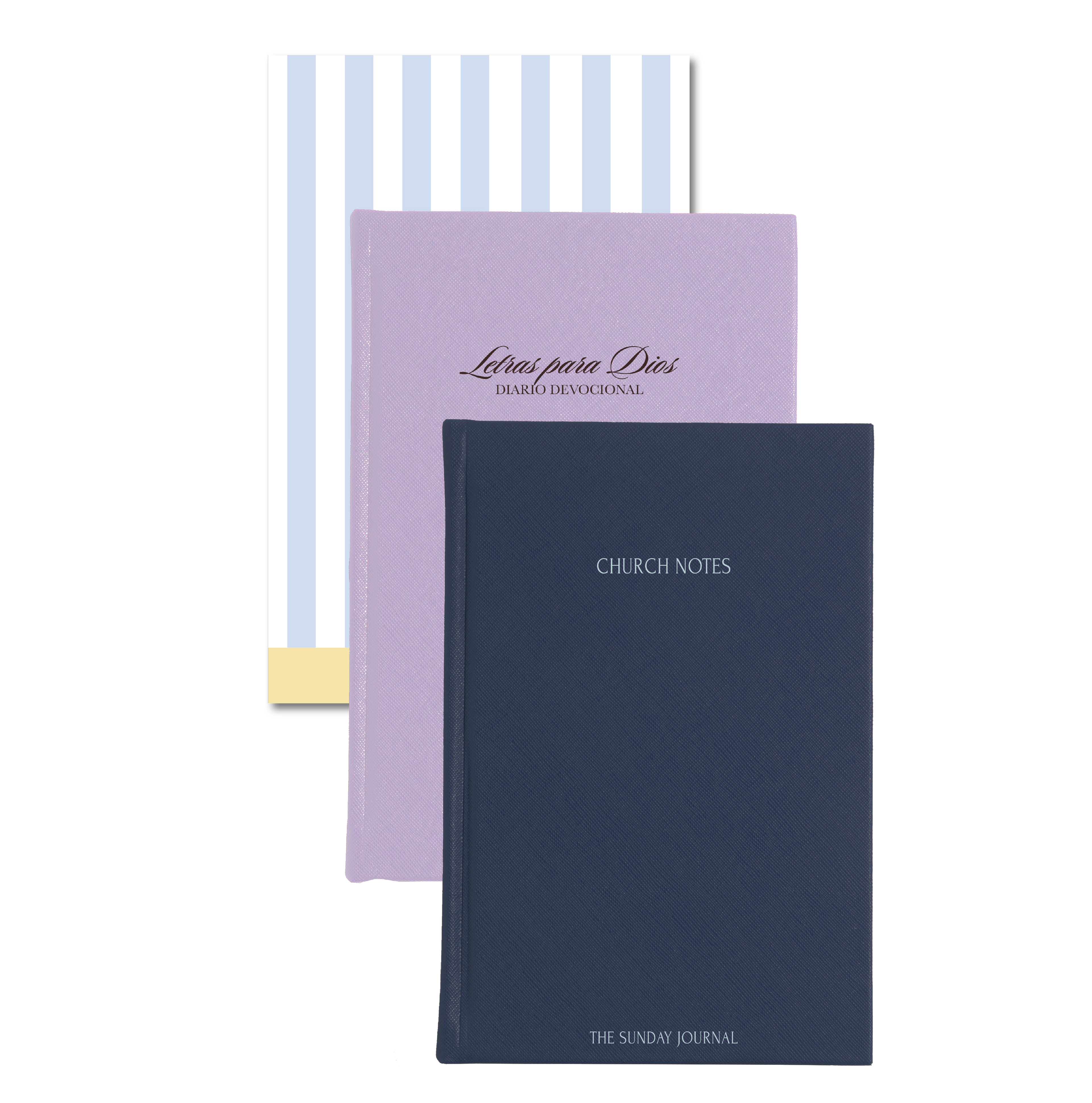 Church Notes Navy + Letras para Dios + Libro de Stickers